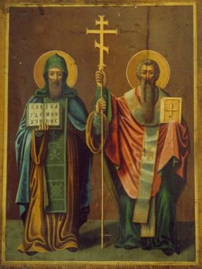 Св. Кирил и Методий, икона на Г. Журавльов