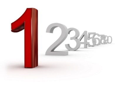 number one (image can be used for printing or web)
